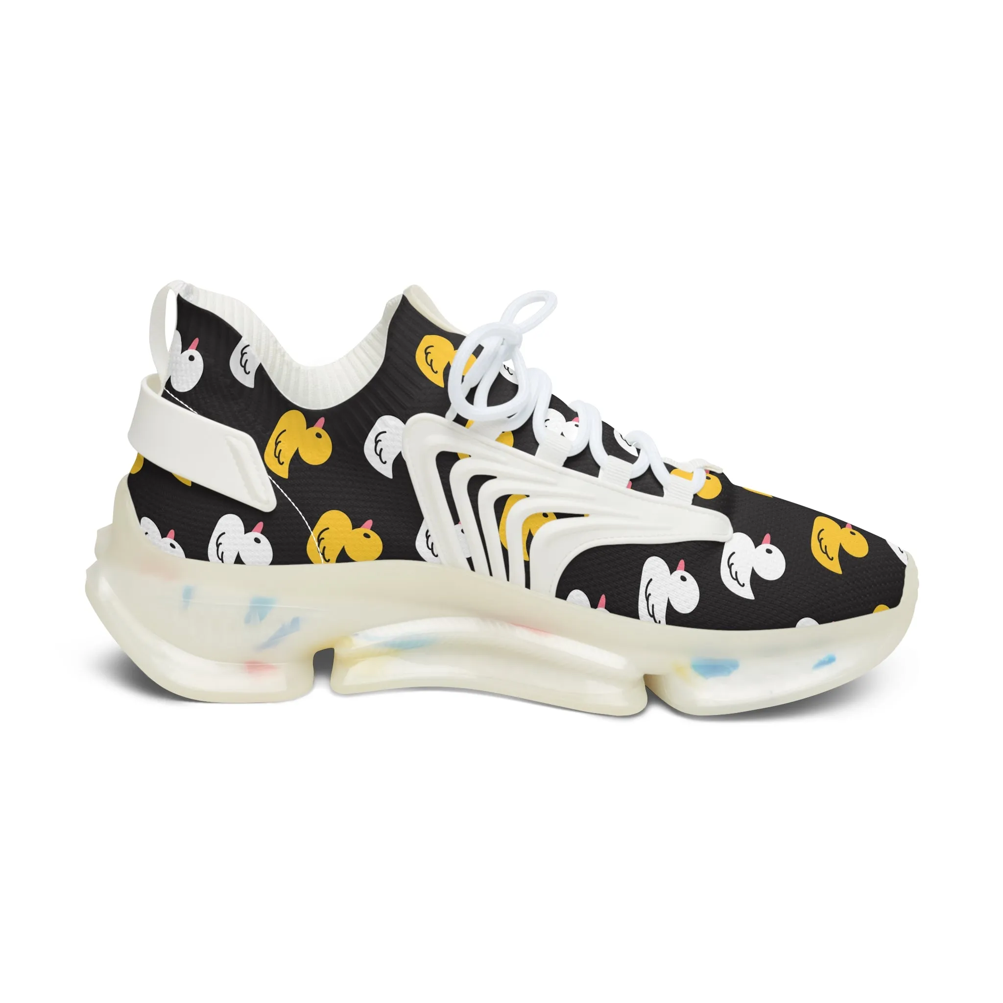 Whimsical Duck Print Women's Mesh Sneakers - Fun & Comfortable