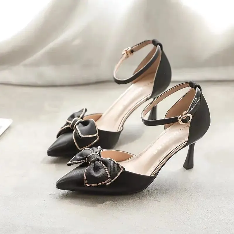 White Heels Butterfly Stilettos Elegant Heels