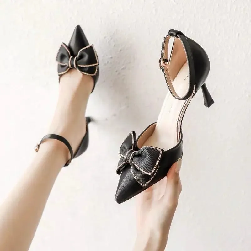 White Heels Butterfly Stilettos Elegant Heels