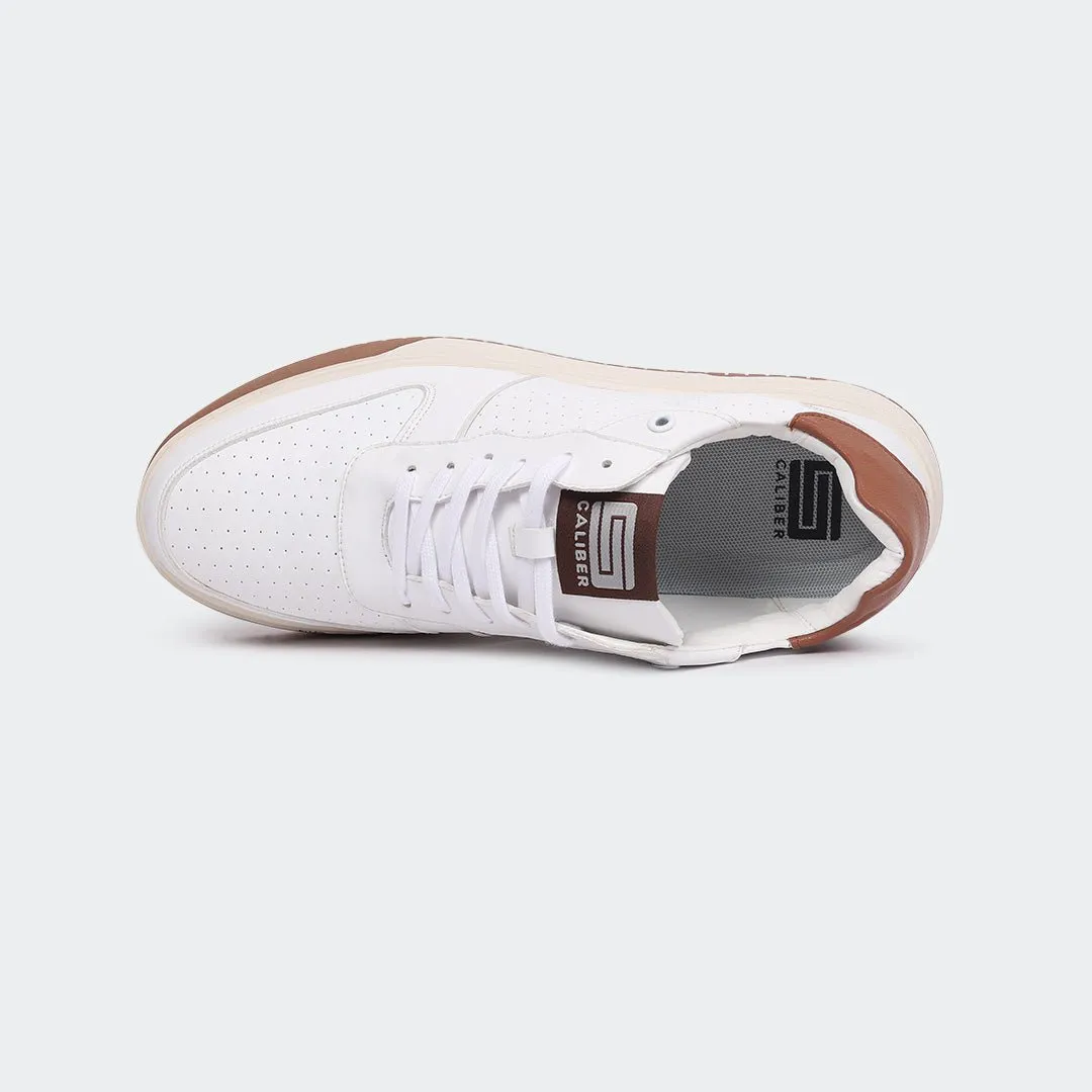 WHITE/BRN Casual Sneakers for Men (LEWIS 692G)