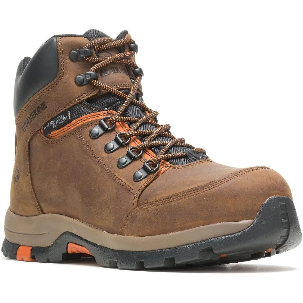 Wolverine Men's Grayson Mid Steel Toe Waterproof Work Boot - Brown - W211043
