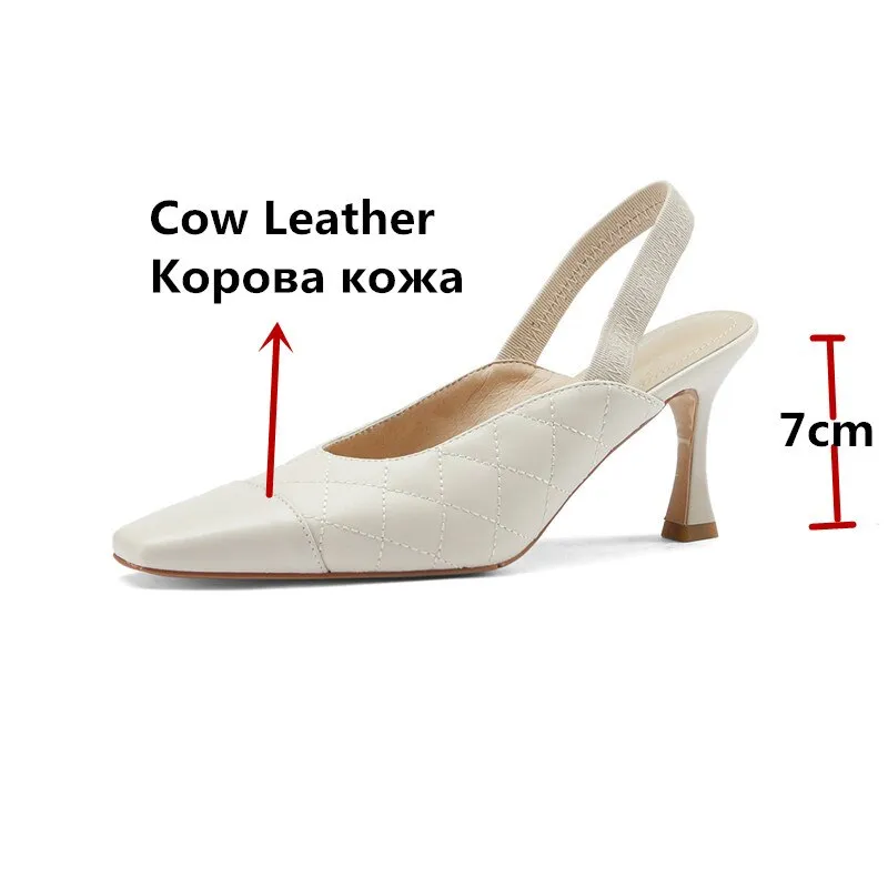Woman Thin Heels Elegant Back Strap Shoes