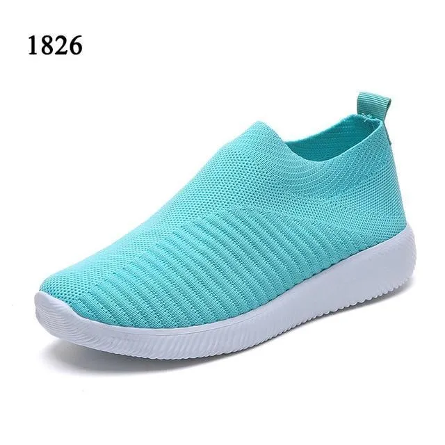 Women Flat Shoes Casual  Fashion Mesh Sneaker Flats Shoes