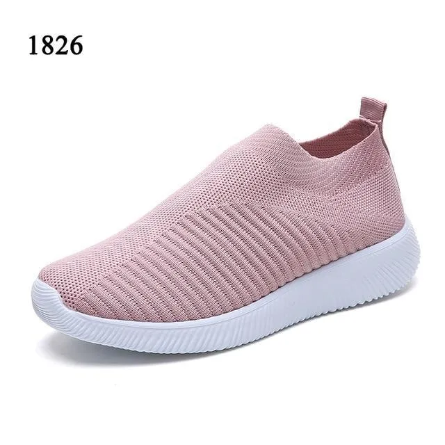 Women Flat Shoes Casual  Fashion Mesh Sneaker Flats Shoes