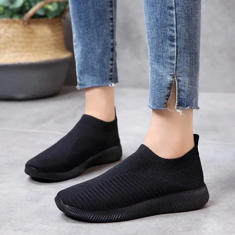 Women Flat Shoes Casual  Fashion Mesh Sneaker Flats Shoes
