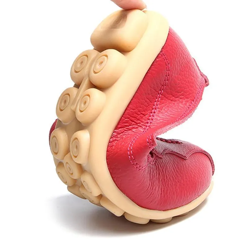 Women Flats Shoes Genuine Leather Female Casual Shoes