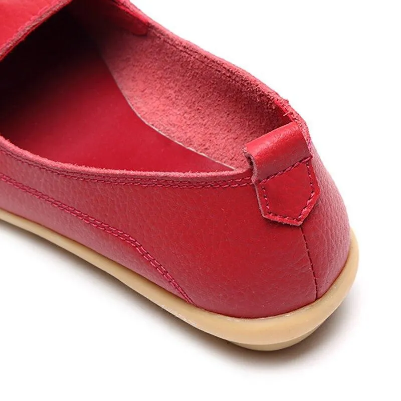 Women Flats Shoes Genuine Leather Female Casual Shoes