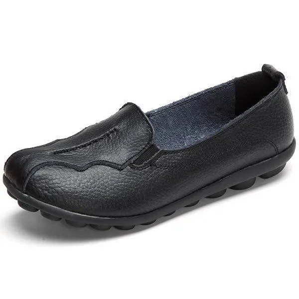 Women Flats Shoes Genuine Leather Female Casual Shoes