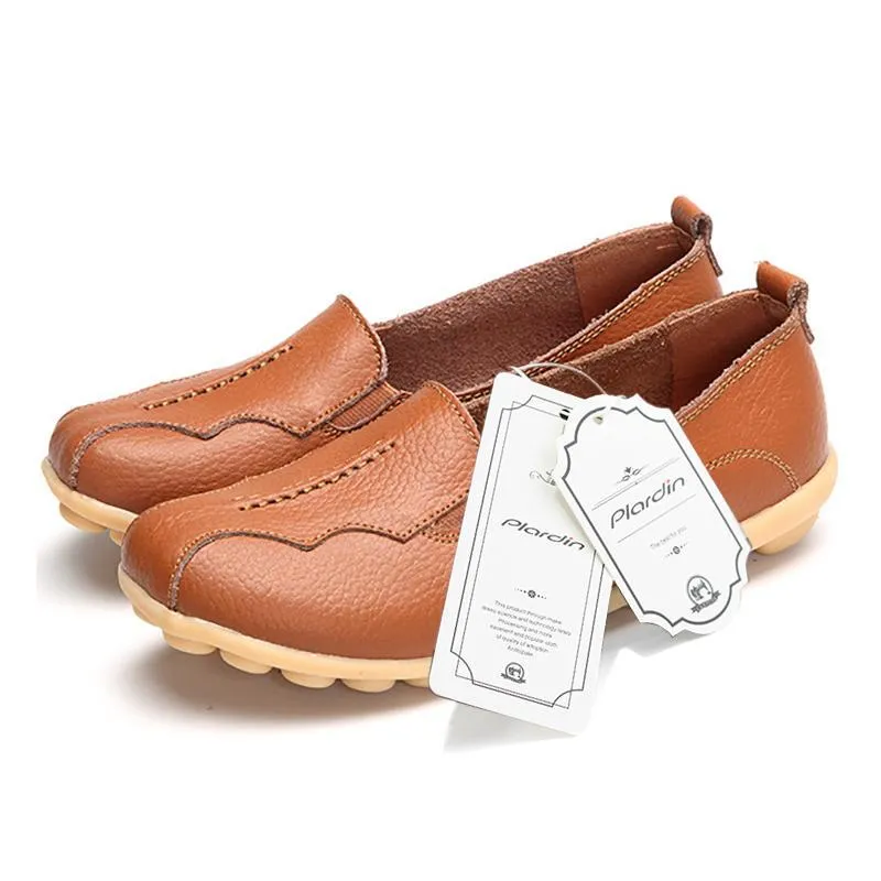 Women Flats Shoes Genuine Leather Female Casual Shoes