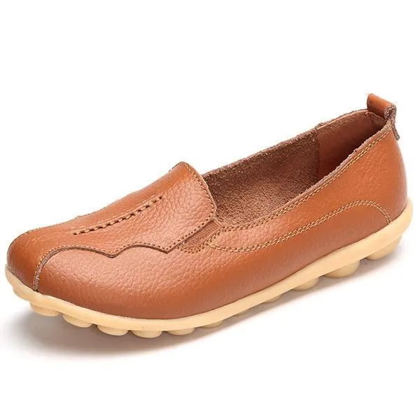 Women Flats Shoes Genuine Leather Female Casual Shoes