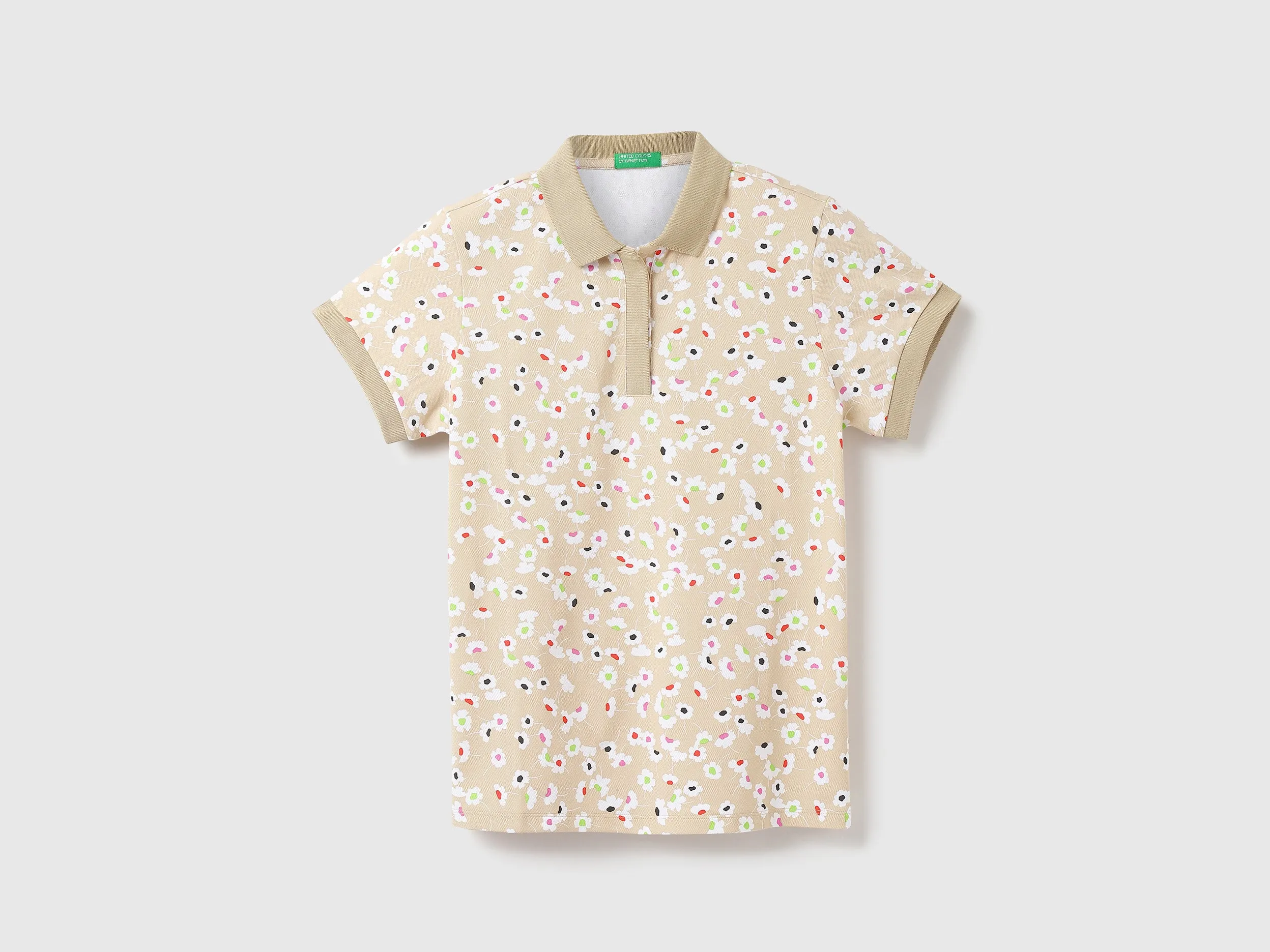 Women Printed Polo Collar T-shirt