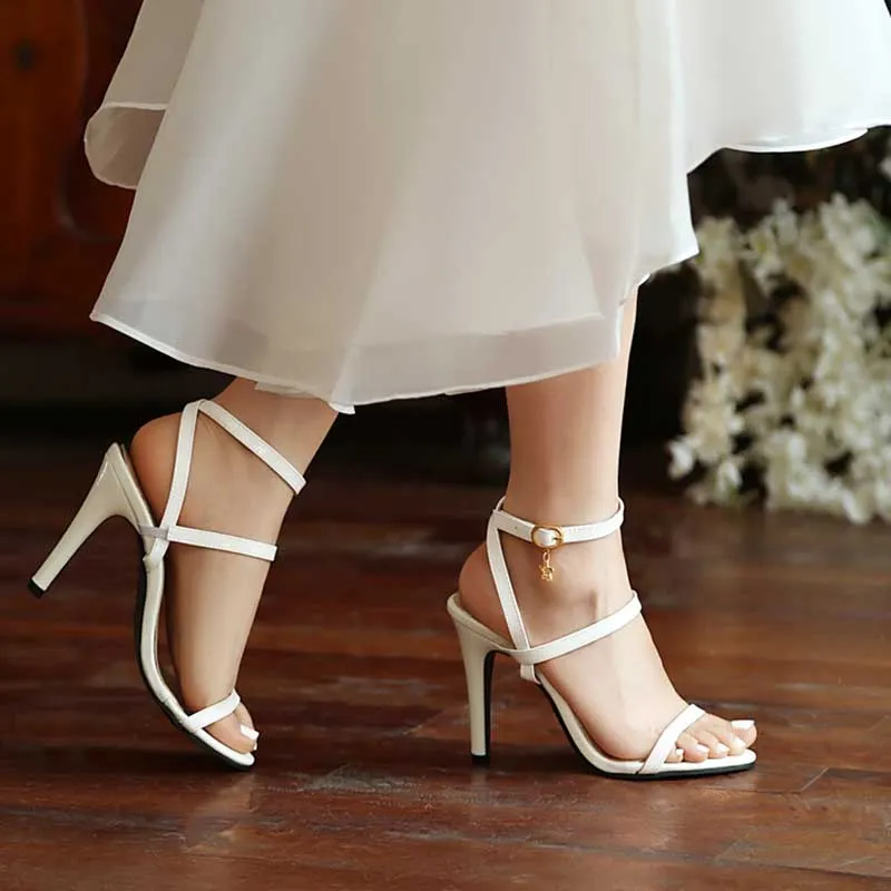 Women's High Heeled Sandals Open Toe Dress Ankle Strap Heels