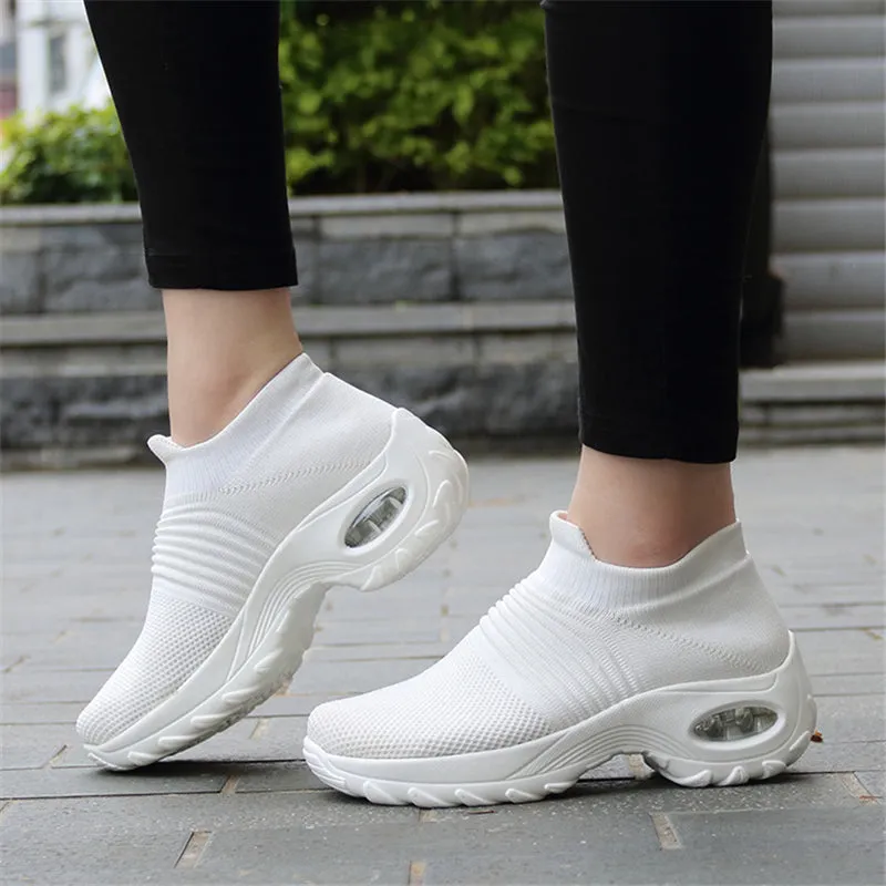 Women's Ultra Cozy Thick Sole Lightweight Slip on Sneaker Shoes