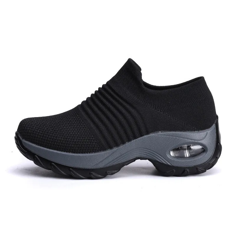 Women's Ultra Cozy Thick Sole Lightweight Slip on Sneaker Shoes