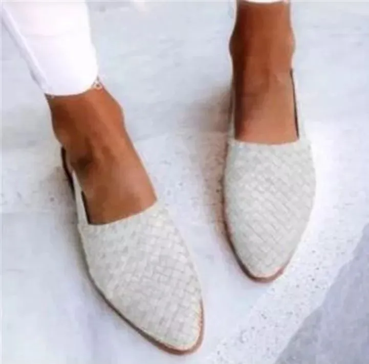 Women's Woven Leisure Sandals Flat Low Heel Shoes
