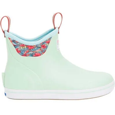 Xtratuf Women's Fishe® Wear 6" Waterproof Ankle Deck Boot -Green- XWAB-3BB
