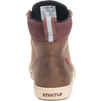 Xtratuf Women's Leather Lace 6" Waterproof Ankle Deck Work Boot -Brown- LALW900