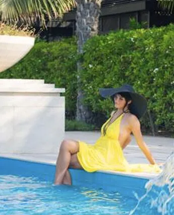 Yellow Halter-Neck Chiffon Dress