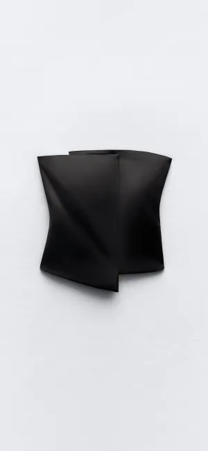 Zara Assymetrical Satin Top