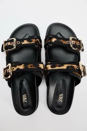Zara leopard sandals