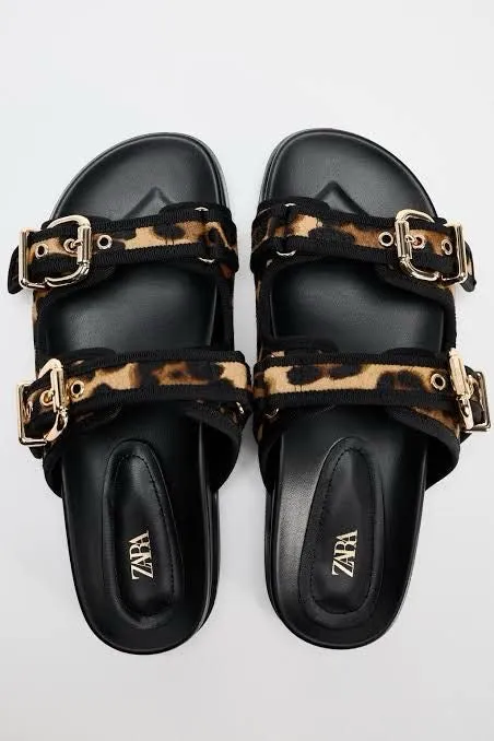 Zara leopard sandals